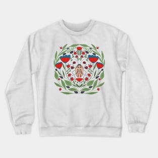 Folksy Beetle Crewneck Sweatshirt